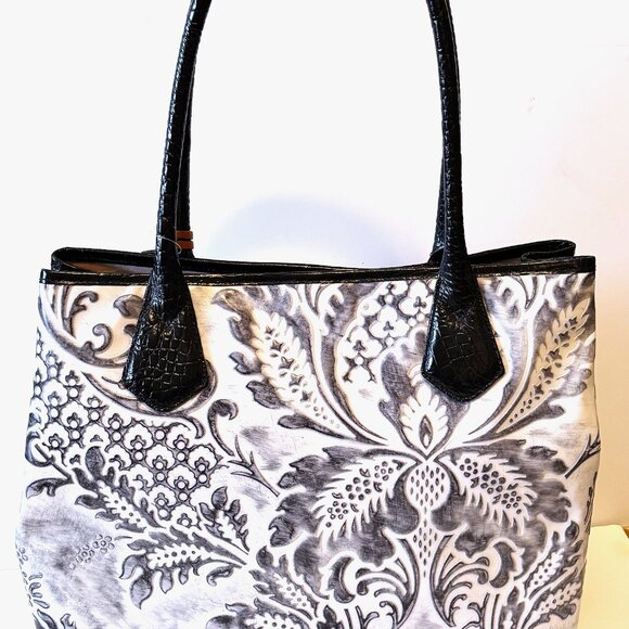Brahmin Anytime Tote - White Damask - Picture 2 of 6